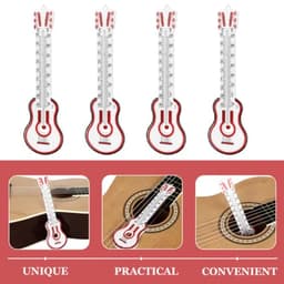 4pcs Thermometer Gauge, Wall Hanging Cello Guitar Temperature Meter