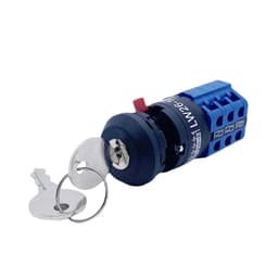 LW26-10/3S Single Hole Mounted 16.5mm Rotary Changeover Cam Switch with Lock Key Dual Power Supply Motor Forward and Reverse