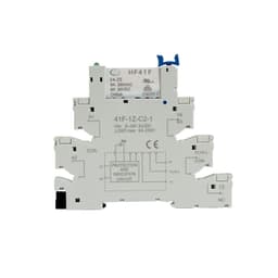 5PCS 10PCS Rail Slim Relay Module 41F-1Z-C2-1 Integrated Mount Power Relay Relay Holder 12V 24V ACDC Relay Socket 6.2mm(XL)