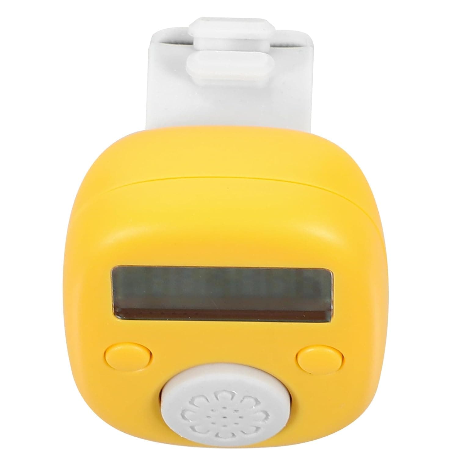 Yellow Finger Mounted Digital Counter Ring, Portable Luminous Plastic