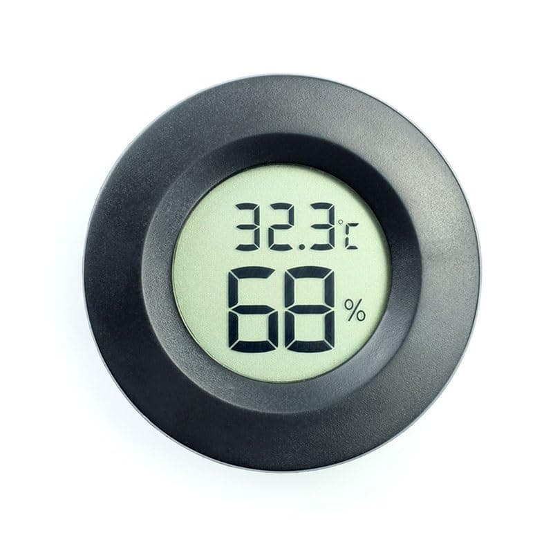 ABS Circular Embedded Electronic Digital Temperature Humidity Meter(D)