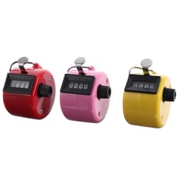 3 Pcs Manual Digital Counter with Finger Grip Knob, 4-digit Display