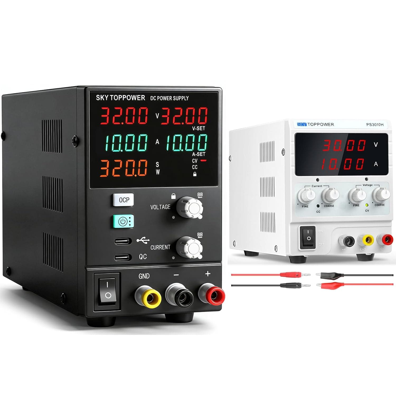 DC Power Supply Variable 0-30V 0-10A 300W & Programmable DC Power Supply 0-32V 0-10A 320W