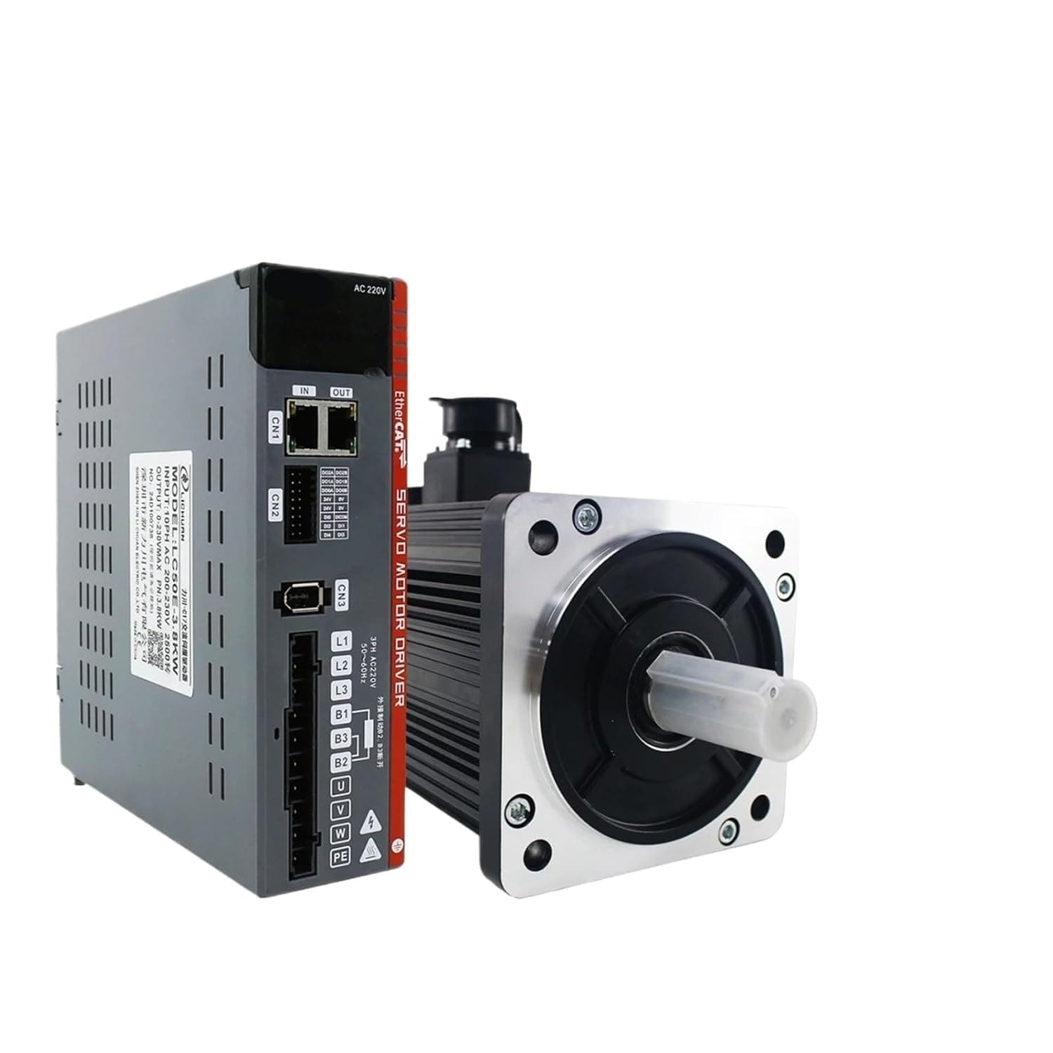 220V 4~13.5A 1500/2500RPM 4/5/6/7.7/10/15N.m 1/1.3/1.5/2/2.3/2.6/3.8KW Servo Motor Controller AC Servo Motor Driver Kit