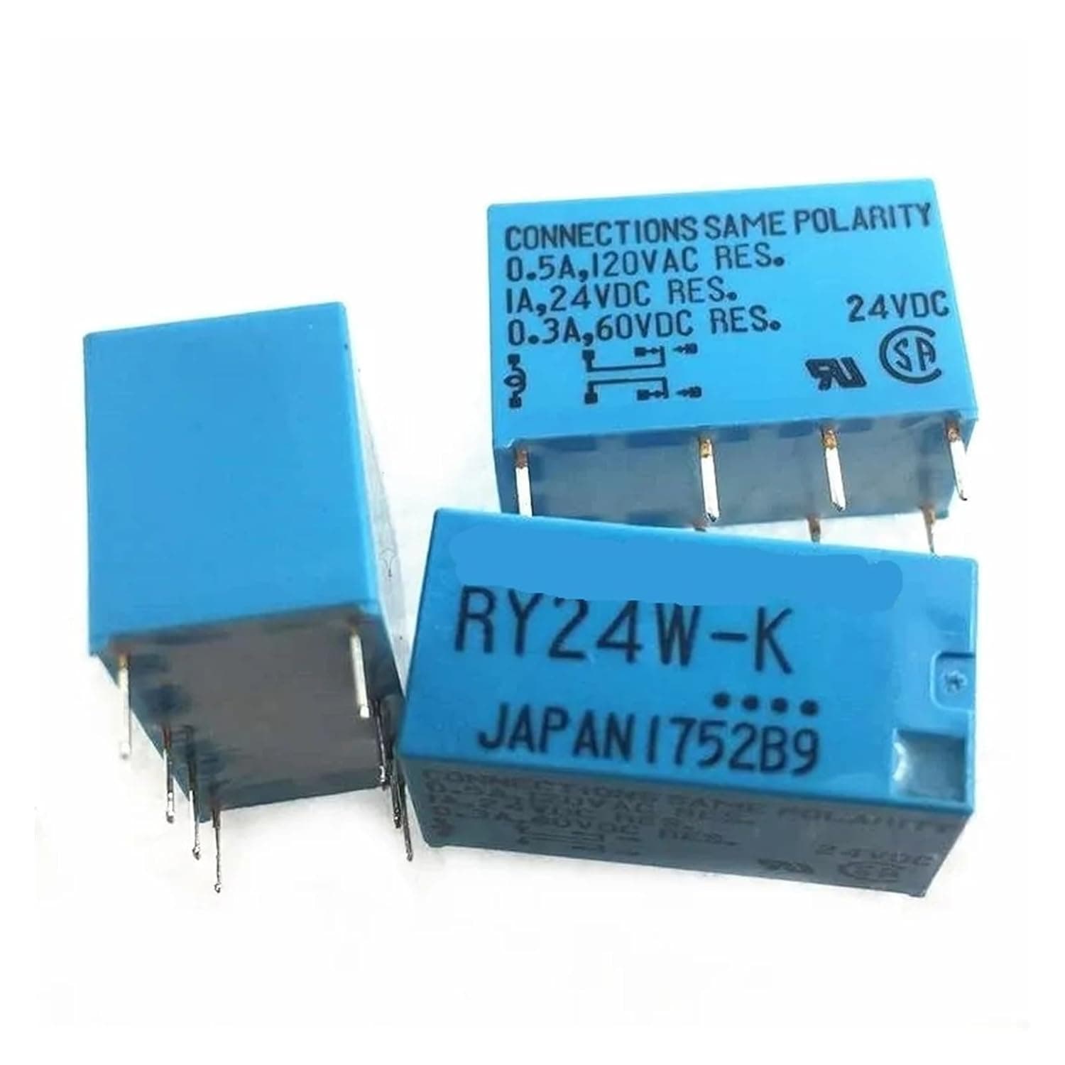 2Pcs RY5W-K 5VDC RY12W-K 12VDC RY24W-K 24VDC DIP-8 8Pin 1A Signal Relay(RY5W-K 5VDC)