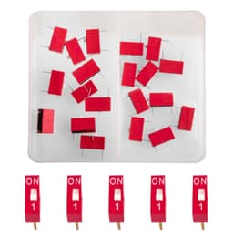 20pcs Double Row Dip Switch 1 Position, Slide Type Switch 2.54mm PCB Mountable On Off Toggle Switch for Circuit,Breadboard