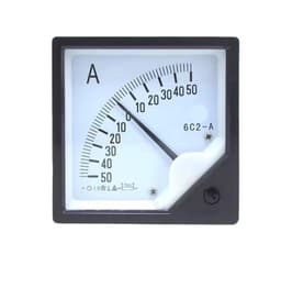6C2-A DC /75mv Amperemeter Gauge Analog Panel AMP Current Meter 50A -0 - Ammeter 5A 10A 20A 30A 100A 200A 300A 500A 1Pcs(2A -0-2A)