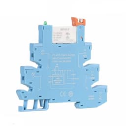 FY-41F-1 Din Rail Slim Relay Module Protection Circuit 6A 12VDC/AC Or 24VDC/AC Socket 6.2mm Thickness 1Pcs