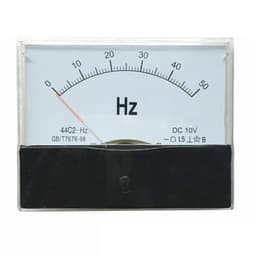 DC Converter Analog Frequency Meter 44C2-50HZ DC10V 4-20mA Pointer Magnetic 1Pcs(50HZ(10V))