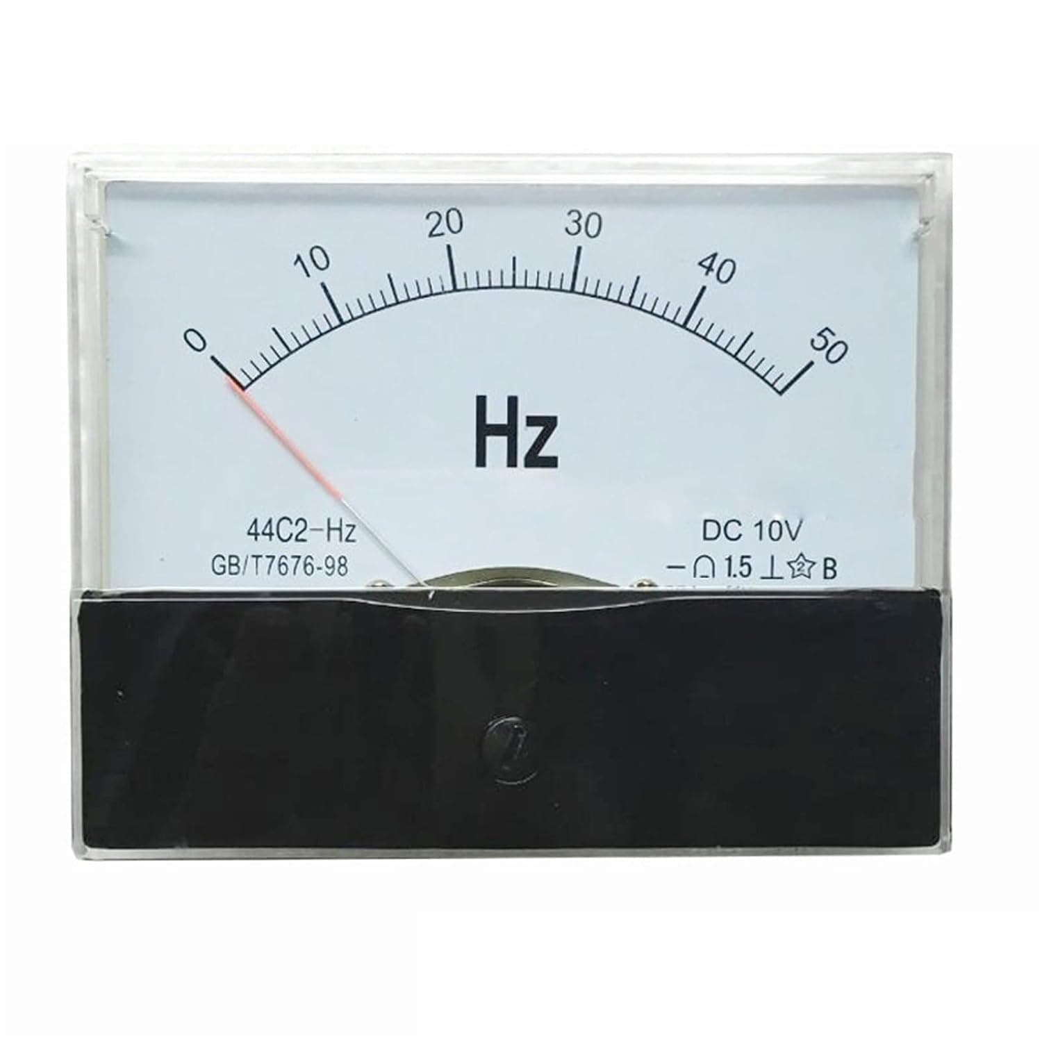 DC Converter Analog Frequency Meter 44C2-50HZ DC10V 4-20mA Pointer Magnetic 1Pcs(50HZ(10V))