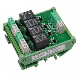 4 Channel Relay Module 1 SPDT DIN Rail Mount 12V 24V DC/AC Interface Relay Module 220V 230V 5VDC 1Pcs(FY-T734-5VDC)