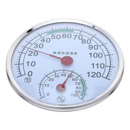 Sauna Temperature and Humidity Meter Wall Mount Metal Glass Indoor Monitor