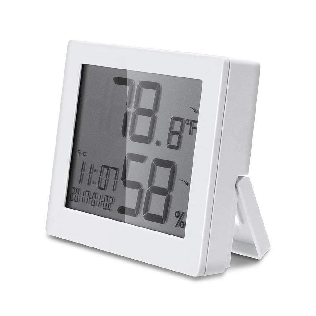 LCD Display Electric Temperature and Humidity Meter Thermometer & Hygrometer W/Clock Time Date Hygrothermograh