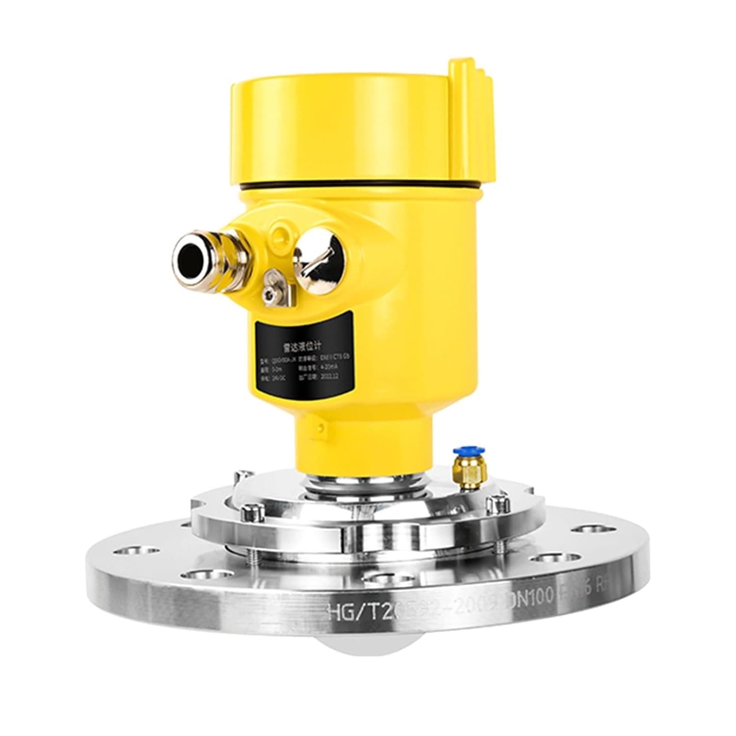 80Ghz Radar Level Sensor G1.5 DN80 Flange 0-200℃ Meter 4-20mA with DC24V Gauge Transmitter(0-10m G1.5)