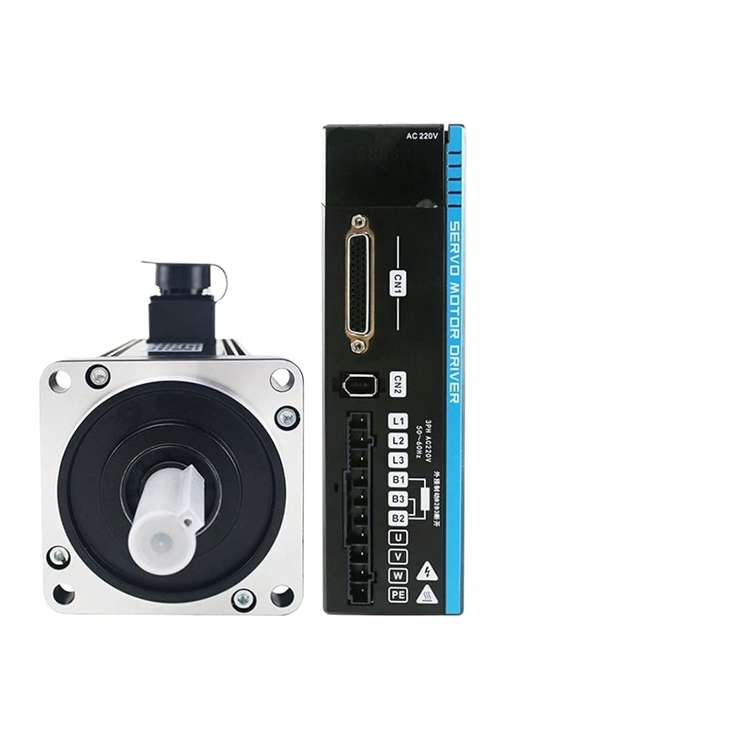 220V 5A/6A A5 3000RPM AC Servo Motor Controller 1.2KW1.5KW1.8KW 4N.m/5N.m/6N.m AC Servo Motor Drivers Kit for Machine(1.2KW Increment 17)